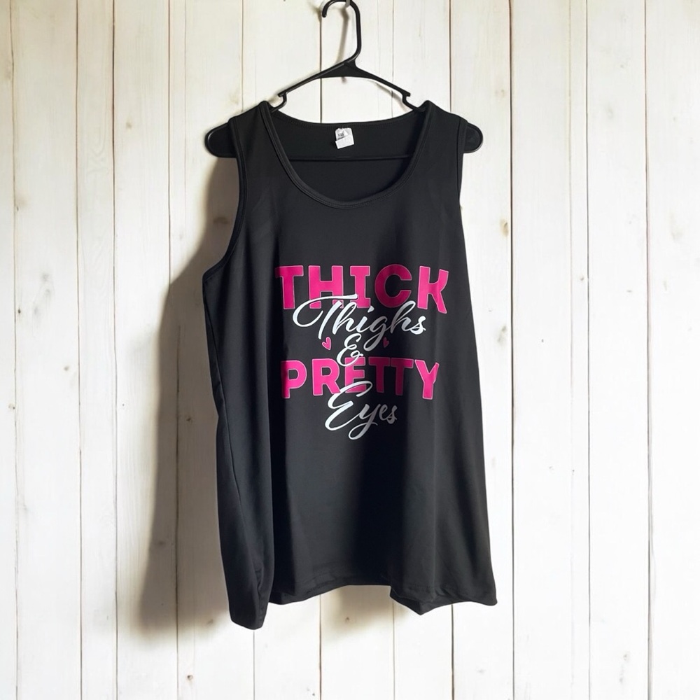 Boutique Women’s Size XXL Black Graphic Tank Top - Picture 5 of 12